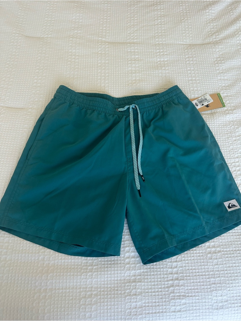 Quiksilver Everyday Solid Volley Swim Trunks Shorts Blue TealMen’s Medium NWT
